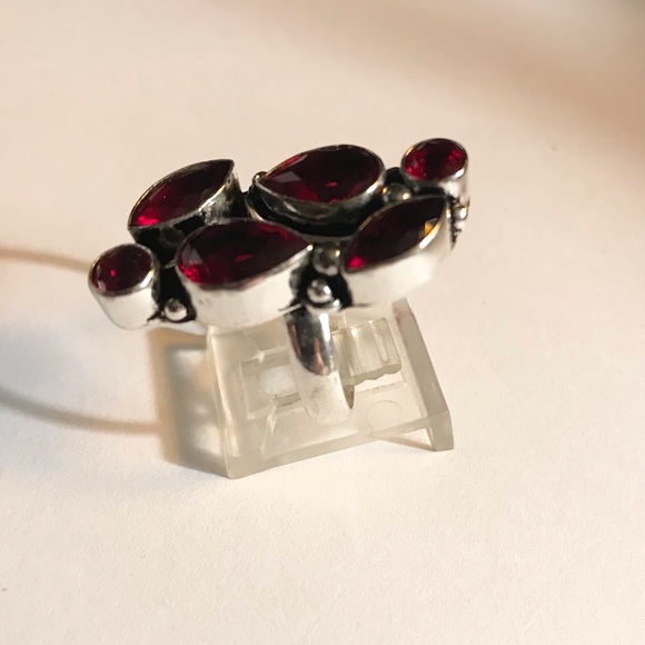 Garnet 925 Sterling Silver Ring